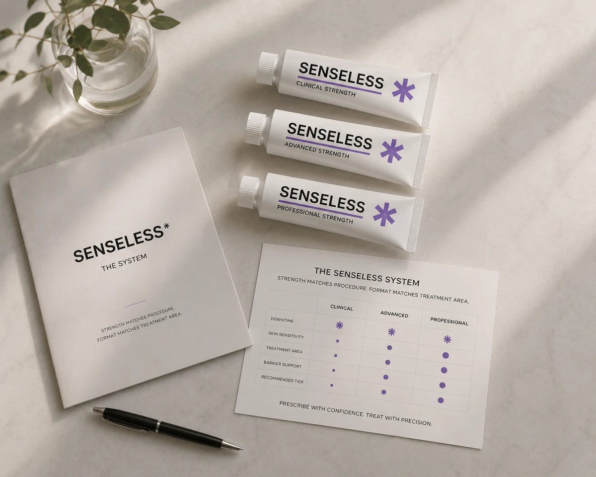The Senseless system — strength matched to procedure, format matched to treatment area