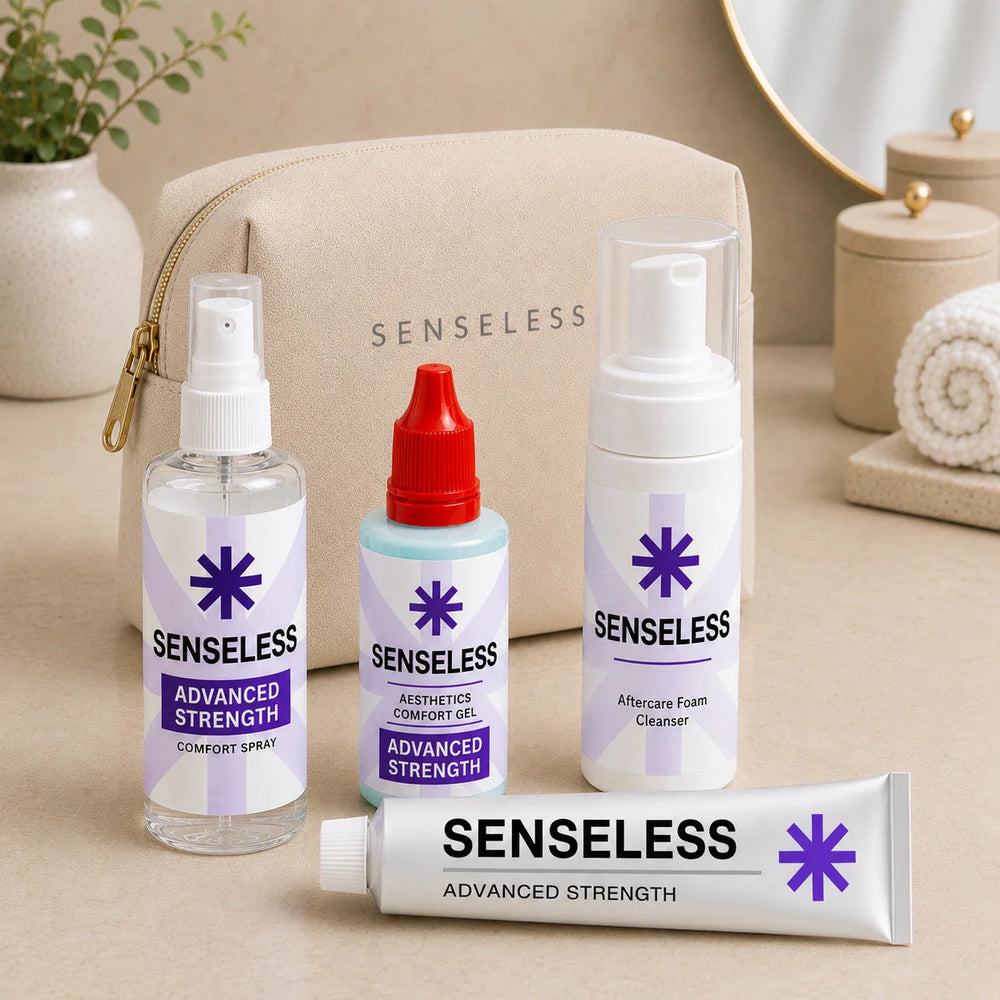 Senseless Advanced Ultimate Bundle — Comfort Cream, Comfort Gel, Comfort Spray and Aftercare Foam Cleanser