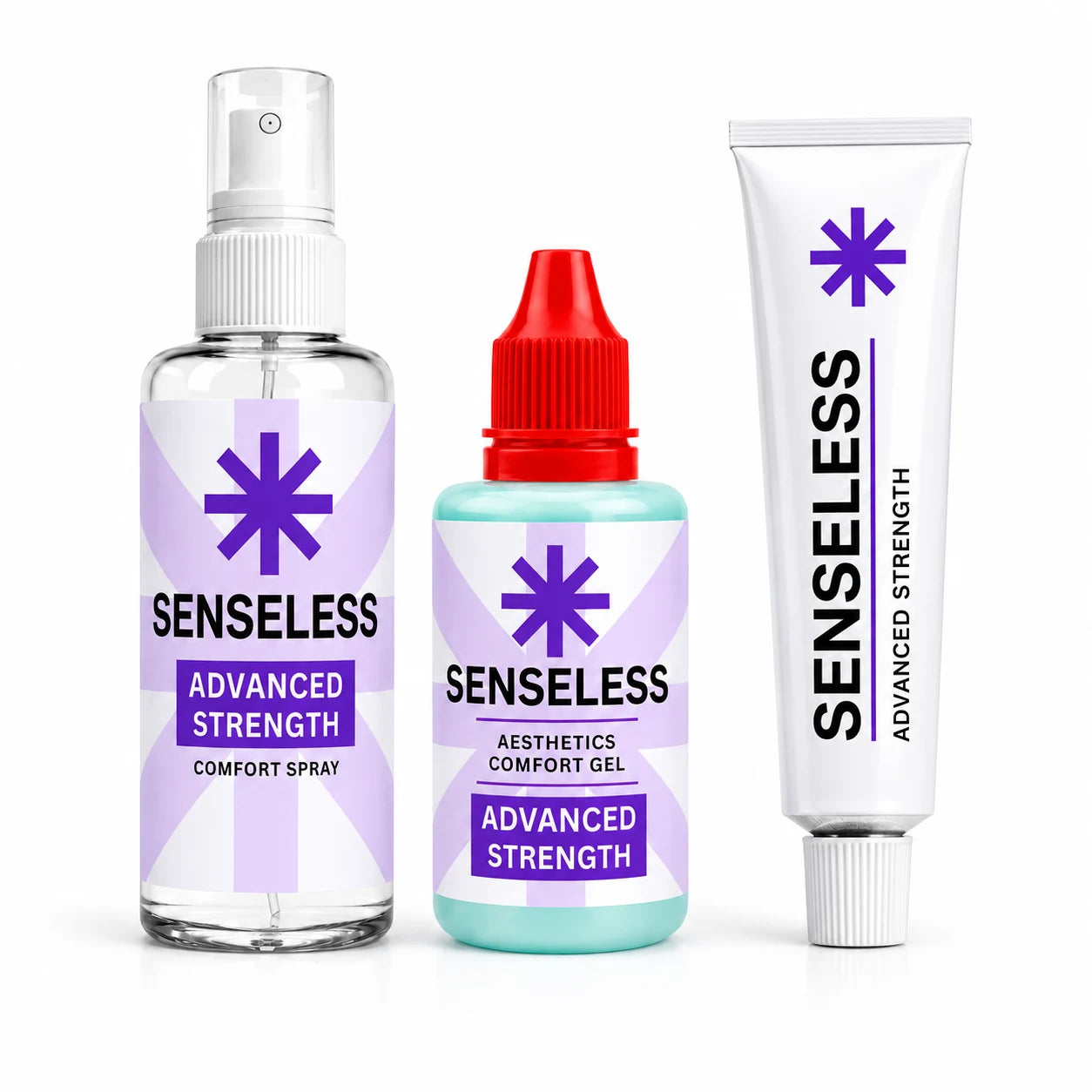 Senseless Advanced Strength range — Comfort Cream, Comfort Gel and Comfort Spray