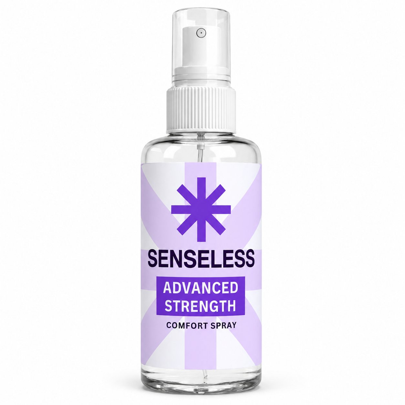 Advanced Strength Spray on a warm off-white background