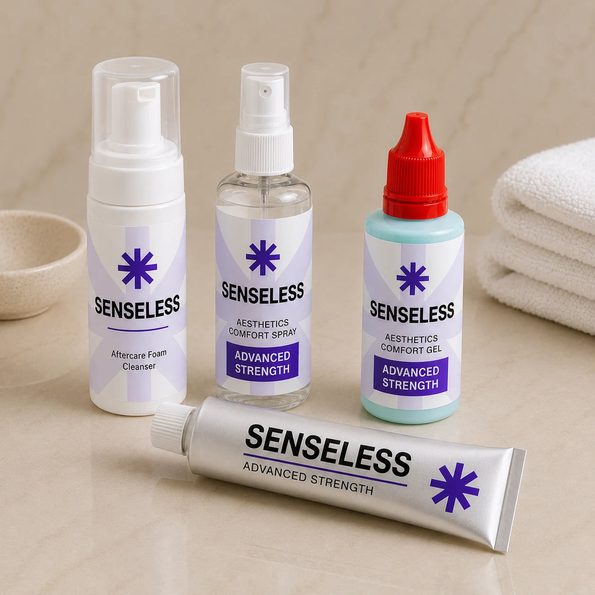 Senseless product range — aesthetic treatment preparation
