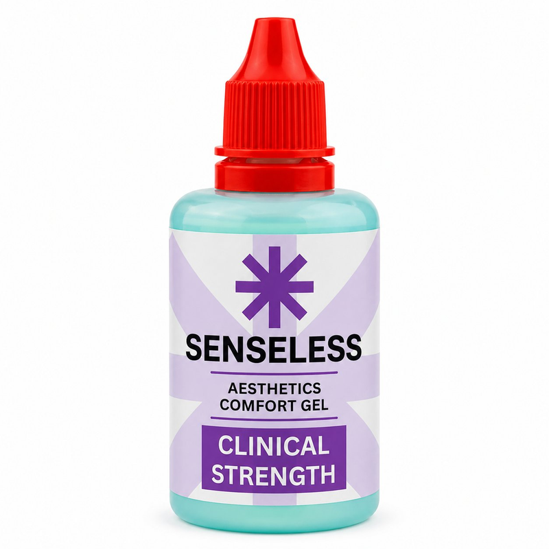 Clinical Strength Gel on a warm off-white background
