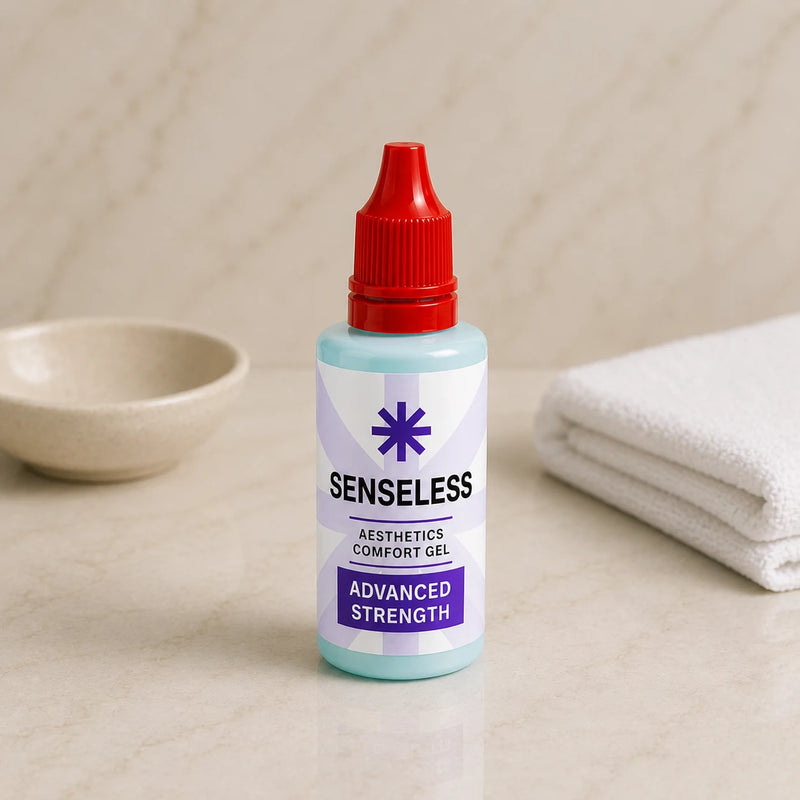 Senseless topical preparation for microneedling
