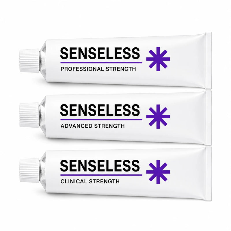 Senseless topical preparation cream
