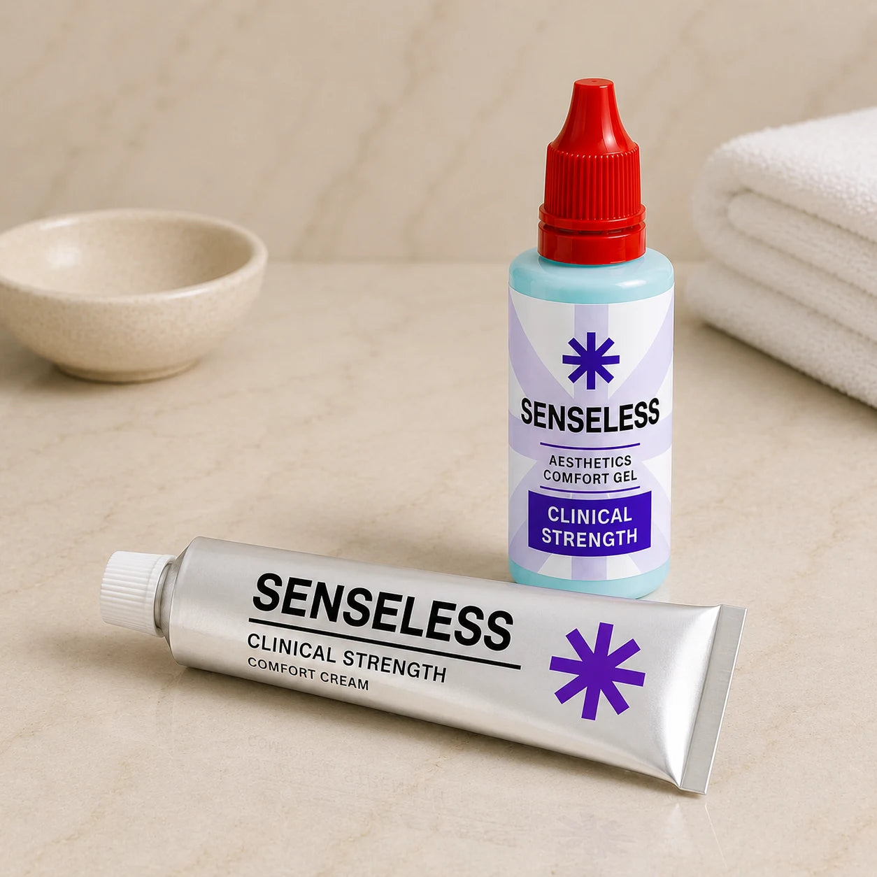 Senseless Clinical Strength Comfort Cream and Comfort Gel — semi-permanent makeup