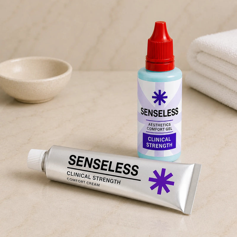 Senseless topical preparation for semi-permanent makeup