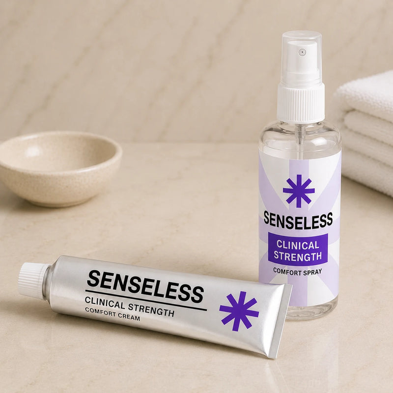 Senseless topical preparation for waxing